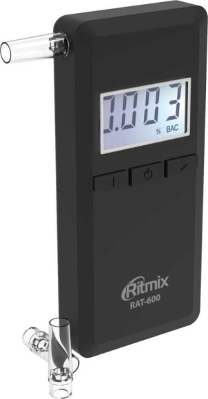 Алкотестер Ritmix RAT-600 электрохимический черный Алкотестер Ritmix RAT-600 электрохимический черный