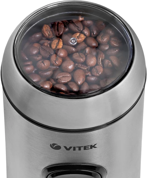 Кофемолка Vitek VT-7123 150Вт сист.помол.:ротац.нож вместим.:50гр стальной Кофемолка Vitek VT-7123 150Вт сист.помол.:ротац.нож вместим.:50гр стальной