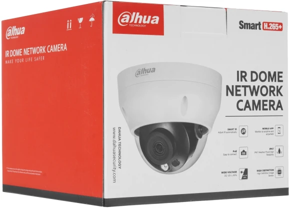 Камера видеонаблюдения IP Dahua DH-IPC-HDPW1431R1P-0280B-S4 2.8-2.8мм цв. корп.:белый Камера видеонаблюдения IP Dahua DH-IPC-HDPW1431R1P-0280B-S4 2.8-2.8мм цв. корп.:белый