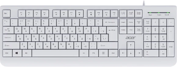 Клавиатура Acer OKW400 черный USB Multimedia (ZL.KBDEE.01C) кабель 1.8м