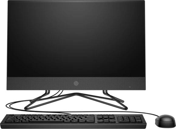 Моноблок HP 200 G4 21.5" Full HD i5 1235U (1.3) 8Gb SSD512Gb Iris Xe DVDRW CR FreeDOS GbitEth WiFi BT 65W клавиатура мышь Cam черный 1920x1080