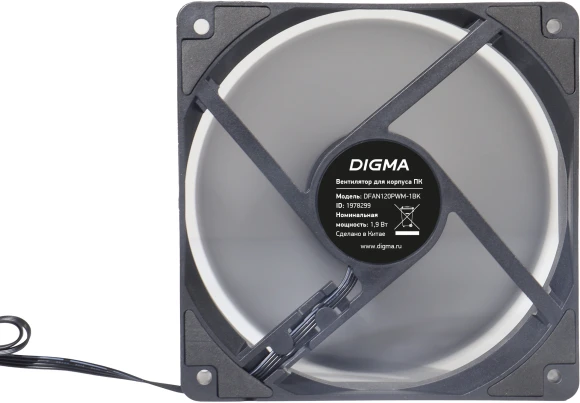 Вентилятор для корпуса Digma DFAN120PWM-1BK 120х120x25 черный 4-pin 28дБ Ret Вентилятор для корпуса Digma DFAN120PWM-1BK 120х120x25 черный 4-pin 28дБ Ret