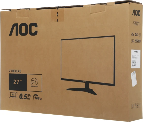 Монитор AOC 27" 27B36XE черный IPS LED 16:9 HDMI матовая 300cd 178гр/178гр 1920x1080 144Hz VGA FHD 3.06кг