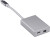 Адаптер Buro BHP miniDisplayPort (f)-USB Type-C (m) 0.1м серебристый