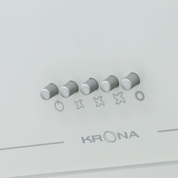 Вытяжка каминная Krona Jina 600 S белый управление: сенсорное (1 мотор)