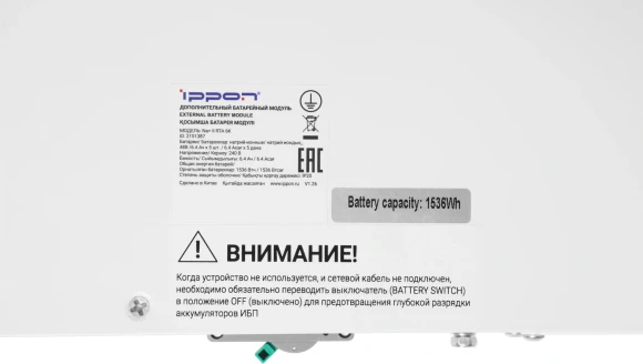 Источник бесперебойного питания Ippon Na+ II RTA 6K 6000Вт 6000ВА белый