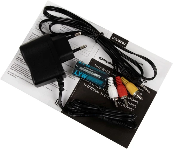 Ресивер DVB-T2 Hyundai H-DVB460 черный Ресивер DVB-T2 Hyundai H-DVB460 черный
