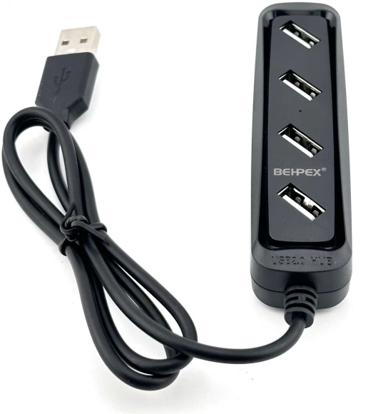 Разветвитель USB 2.0 BPH-1729 4порт. черный Разветвитель USB 2.0 BPH-1729 4порт. черный