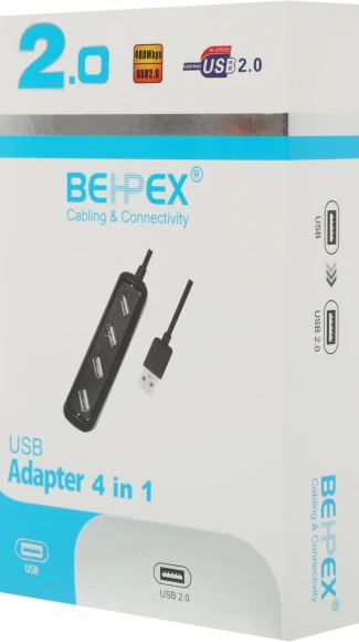 Разветвитель USB 2.0 BPH-1729 4порт. черный Разветвитель USB 2.0 BPH-1729 4порт. черный