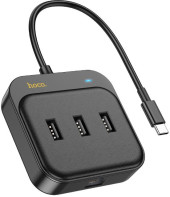 Разветвитель USB-C Hoco HB35 4порт. черный Разветвитель USB-C Hoco HB35 4порт. черный