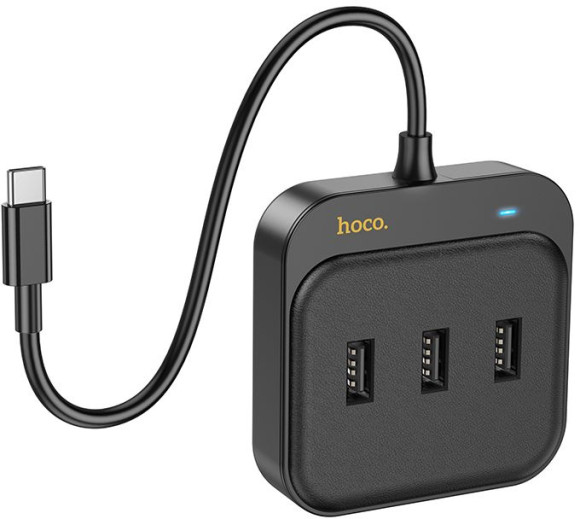 Разветвитель USB-C Hoco HB35 4порт. черный Разветвитель USB-C Hoco HB35 4порт. черный