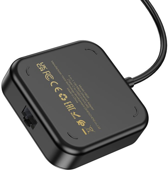 Разветвитель USB-C Hoco HB35 4порт. черный Разветвитель USB-C Hoco HB35 4порт. черный
