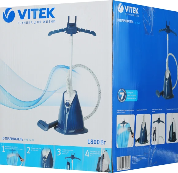Отпариватель напольный Vitek VT-2437 1800Вт синий Отпариватель напольный Vitek VT-2437 1800Вт синий