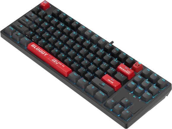 Клавиатура A4Tech AT87 черный/красный USB for gamer LED кабель 1.8м