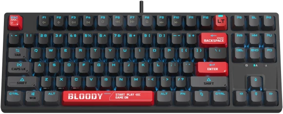 Клавиатура A4Tech AT87 черный/красный USB for gamer LED кабель 1.8м