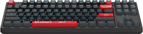 Клавиатура A4Tech AT87 черный/красный USB for gamer LED кабель 1.8м