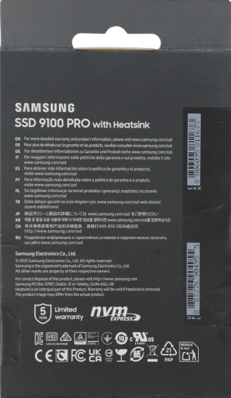 Накопитель SSD Samsung PCIe 5.0 x4 1TB MZ-VAP1T0CW 9100 Pro M.2 2280