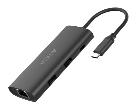 Разветвитель USB-C A4Tech DST-80C 2порт. серый Разветвитель USB-C A4Tech DST-80C 2порт. серый