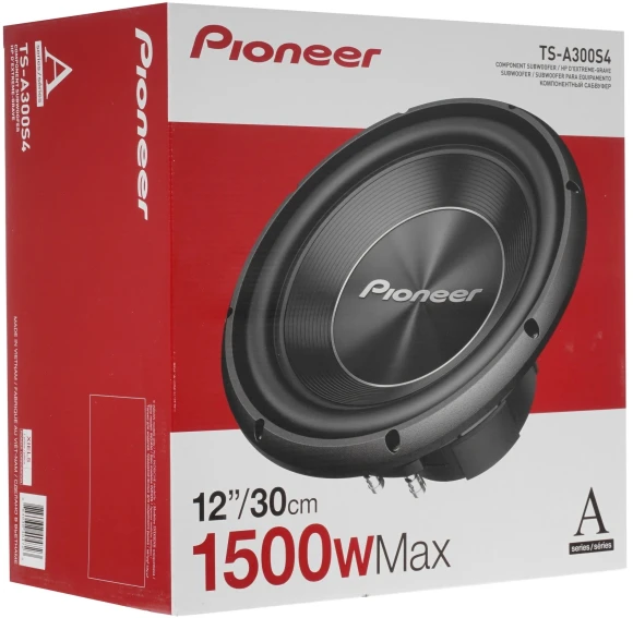 Сабвуфер автомобильный Pioneer TS-A300S4 500Вт пассивный (30см/12")