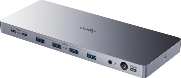 Разветвитель USB-C Cudy UH606 3порт. серебристый