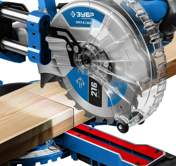 Торцовочная пила Зубр ППТ-216-П 1800Вт 4500об/мин d=216мм