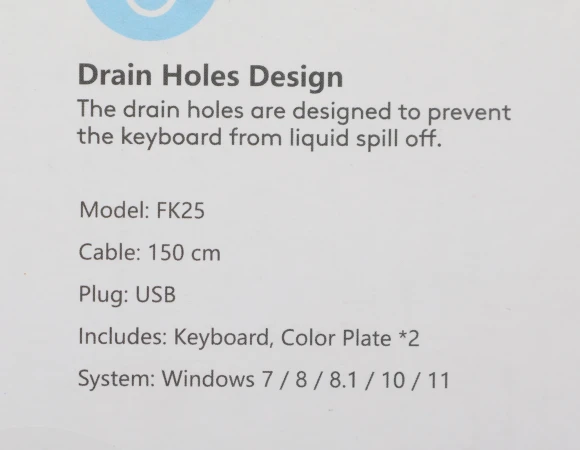 Клавиатура A4Tech FK25 черный/серый USB slim (FK25 BLACK) кабель 1.5м