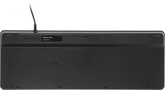 Клавиатура A4Tech FK25 черный/серый USB slim (FK25 BLACK) кабель 1.5м