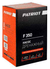 Насос дренажный Patriot F 350 300Вт 5000л/час центробежный (315302626) Насос дренажный Patriot F 350 300Вт 5000л/час центробежный (315302626)