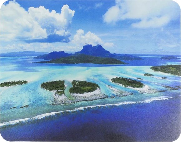 Коврик для мыши Buro BU-M10025 Мини рисунок/Бора-Бора 230x180x2мм Коврик для мыши Buro BU-M10025 Мини рисунок/Бора-Бора 230x180x2мм