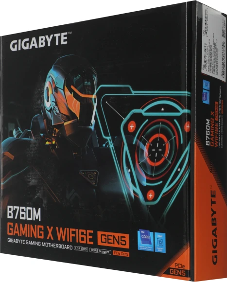 Материнская плата Gigabyte B760M GAMING X WIFI6E GEN5 Soc-1700 Intel B760 4xDDR5 mATX AC`97 8ch(7.1) 2.5Gg RAID+HDMI+DP