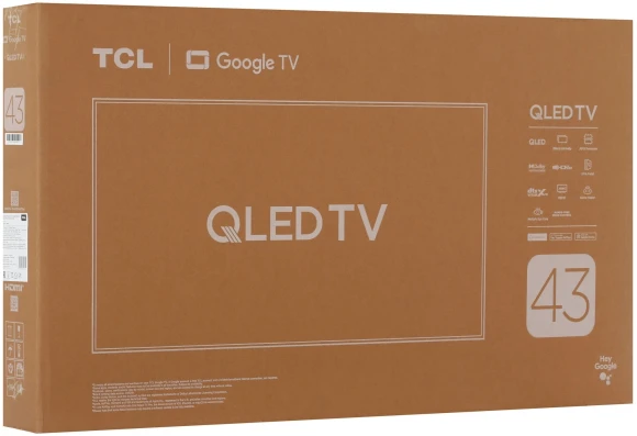 Телевизор QLED TCL 43" 43P7K-UZ черный 4K Ultra HD 60Hz DVB-T DVB-T2 DVB-C DVB-S DVB-S2 USB WiFi Smart TV