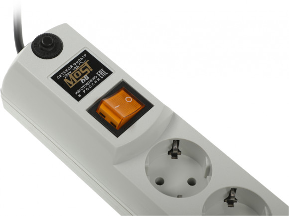 Сетевой фильтр Most H6 2м (6 розеток) белый (коробка) Сетевой фильтр Most H6 2м (6 розеток) белый (коробка)