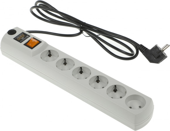 Сетевой фильтр Most H6 2м (6 розеток) белый (коробка) Сетевой фильтр Most H6 2м (6 розеток) белый (коробка)