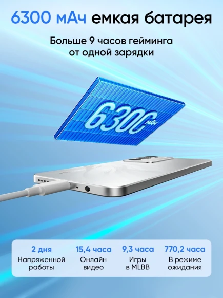 Смартфон Realme RMX5303 C71 128Gb 6Gb зеленый моноблок 3G 4G 2Sim 6.67" 720x1604 Android 15 50Mpix 802.11 a/b/g/n/ac NFC GPS GSM900/1800 GSM1900 Protect FM microSD max2048Gb