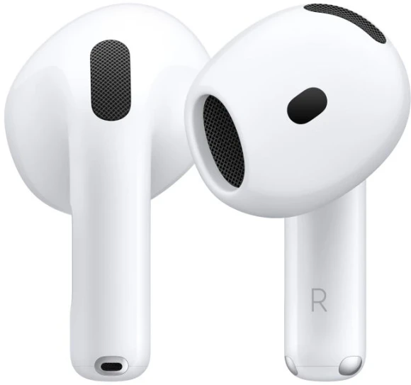 Гарнитура вкладыши Apple AirPods 4 ANC A3055/A3056/A3059 белый беспроводные bluetooth в ушной раковине (MXP93LL/A)