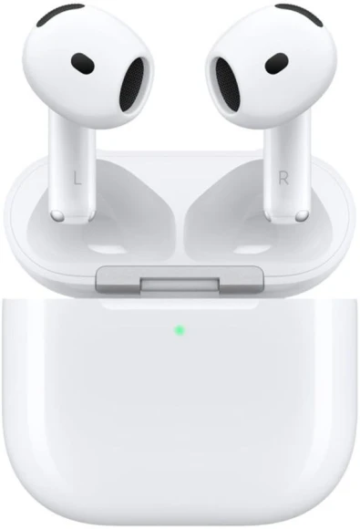Гарнитура вкладыши Apple AirPods 4 ANC A3055/A3056/A3059 белый беспроводные bluetooth в ушной раковине (MXP93LL/A)