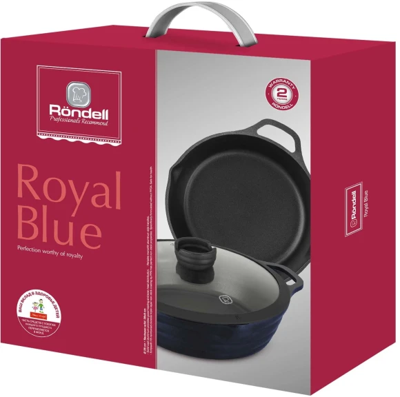 Сотейник Rondell Royal Blue RDA-1547 4.1л. d=28см (с крышкой) синий