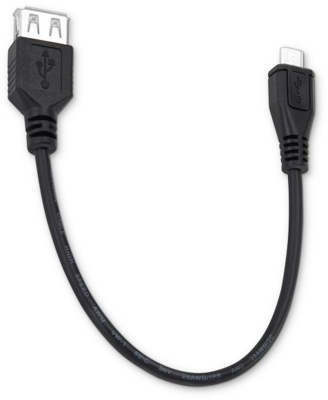 Кабель OTG Buro USB (f)-micro USB (m) 0.2м черный Кабель OTG Buro USB (f)-micro USB (m) 0.2м черный