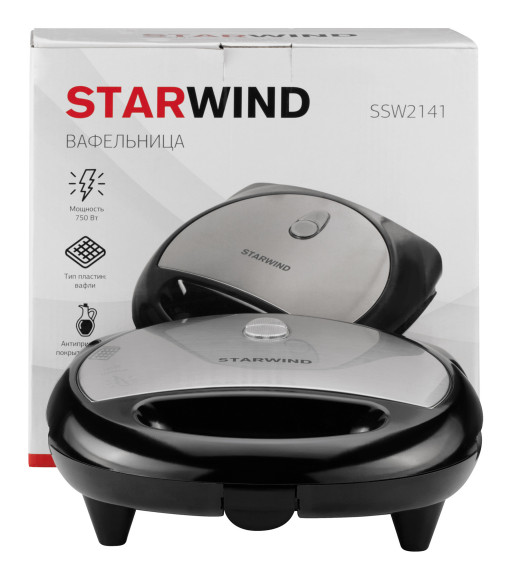 Вафельница Starwind SSW2141 750Вт черный Вафельница Starwind SSW2141 750Вт черный