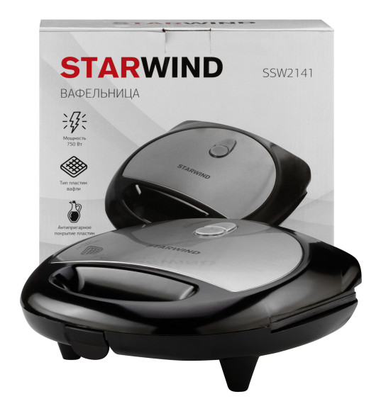 Вафельница Starwind SSW2141 750Вт черный Вафельница Starwind SSW2141 750Вт черный