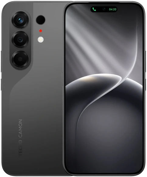Смартфон Tecno Camon 50 256Gb 12Gb титан моноблок 3G 4G 2Sim 6.78" 1208x2644 Android 16 50Mpix 802.11 a/b/g/n/ac NFC GPS GSM900/1800 GSM1900 Protect FM