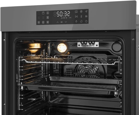Духовой шкаф Электрический Maunfeld EOEH7614LGR серый Духовой шкаф Электрический Maunfeld EOEH7614LGR серый
