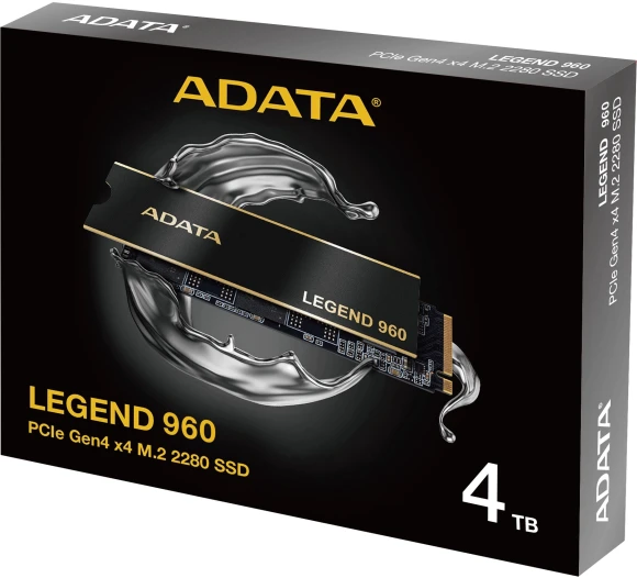 Накопитель SSD A-Data PCIe 4.0 x4 4TB ALEG-960-4TCS Legend 960 M.2 2280 Накопитель SSD A-Data PCIe 4.0 x4 4TB ALEG-960-4TCS Legend 960 M.2 2280