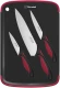 Набор ножей кухон. Rondell Arsenale RD-1891 компл.:4предм. разд.дос. черный/бордовый блистер