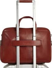 Деловая сумка мужская Piquadro Solm CA7025S141/N с отделением для ноутбука 14" черная натур.кожа