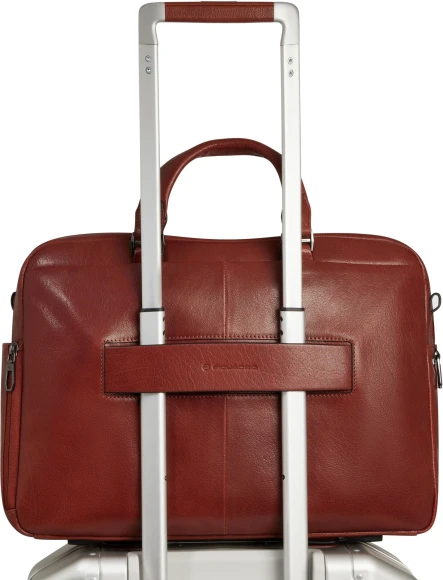 Деловая сумка мужская Piquadro Solm CA7025S141/N с отделением для ноутбука 14" черная натур.кожа