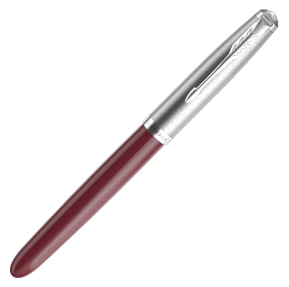 Ручка перьев. Parker 51 Core (2123496) Burgundy F сталь нержавеющая подар.кор.
