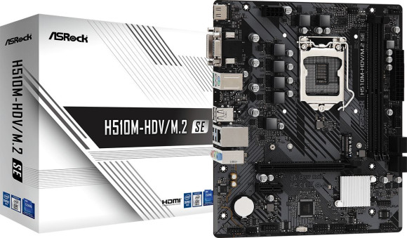 Материнская плата Asrock H510M-HDV/M.2 SE Soc-1200 Intel H470 2xDDR4 mATX AC`97 8ch(7.1) GbLAN+VGA+DVI+HDMI Материнская плата Asrock H510M-HDV/M.2 SE Soc-1200 Intel H470 2xDDR4 mATX AC`97 8ch(7.1) GbLAN+VGA+DVI+HDMI