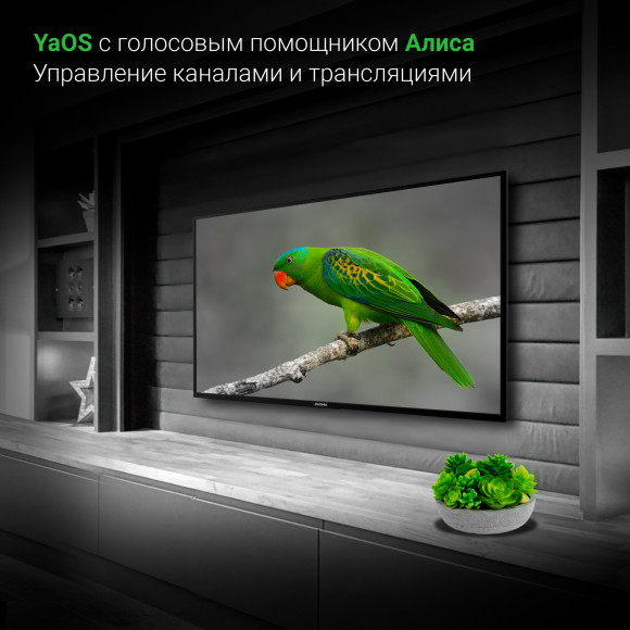 Телевизор LED Digma 43" DM-LED43UBB31 Яндекс.ТВ черный 4K Ultra HD 60Hz DVB-T DVB-T2 DVB-C DVB-S DVB-S2 USB WiFi Smart TV