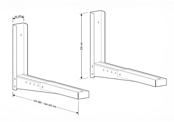 Кронштейн для СВЧ Holder MWS-2002 металлик макс.40кг настенный фиксированный Кронштейн для СВЧ Holder MWS-2002 металлик макс.40кг настенный фиксированный